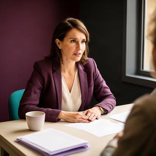 Isabelle Prikken im Beratungsgespräch über Schuldenabbau und Notreserven
